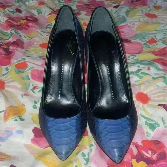 Giuseppe Zanotti Lucrezia 70 Python Print Leather Pumps Shoes Heels - Picture 3 of 6